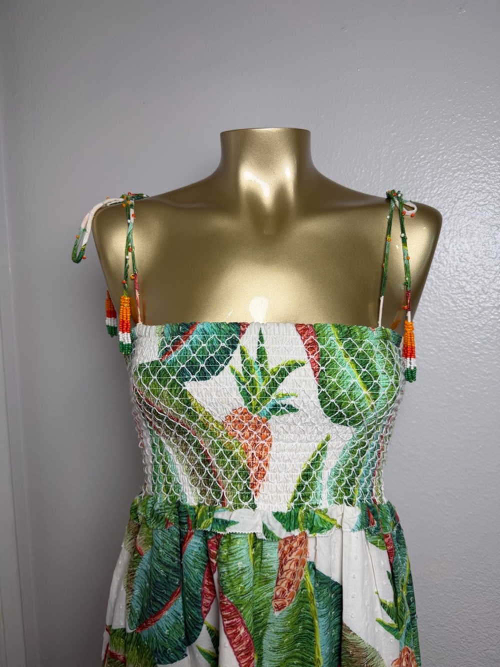 Farm Rio Forest Palm Midi Dress XS - Picture 3 of 11